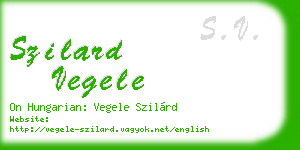 szilard vegele business card
